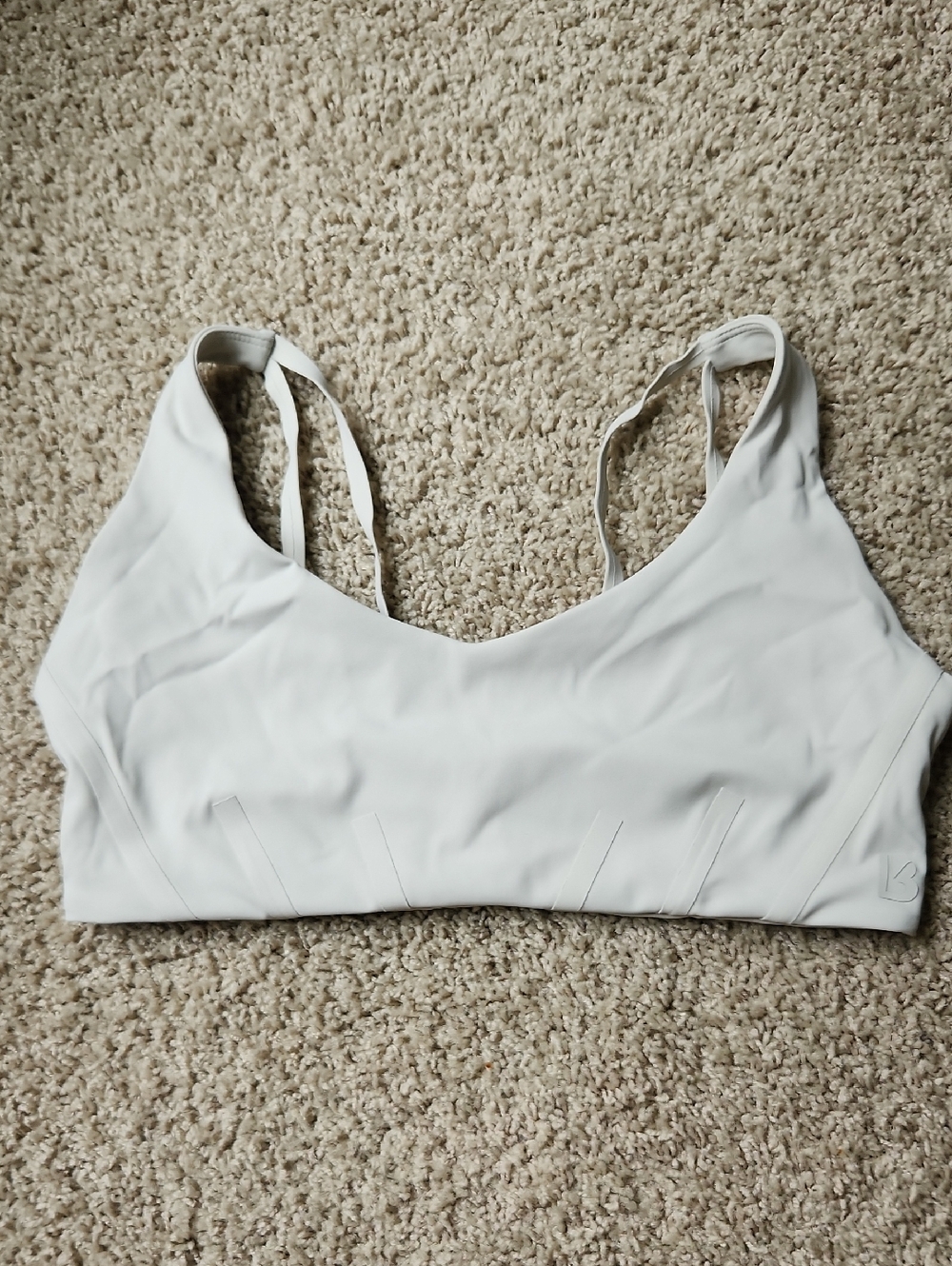BuffBunny White Seamless Bralette with Thin Straps